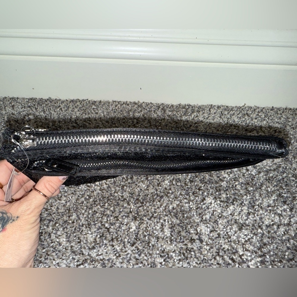 Victoria secret black sequin clutch pouch - Picture 5 of 7